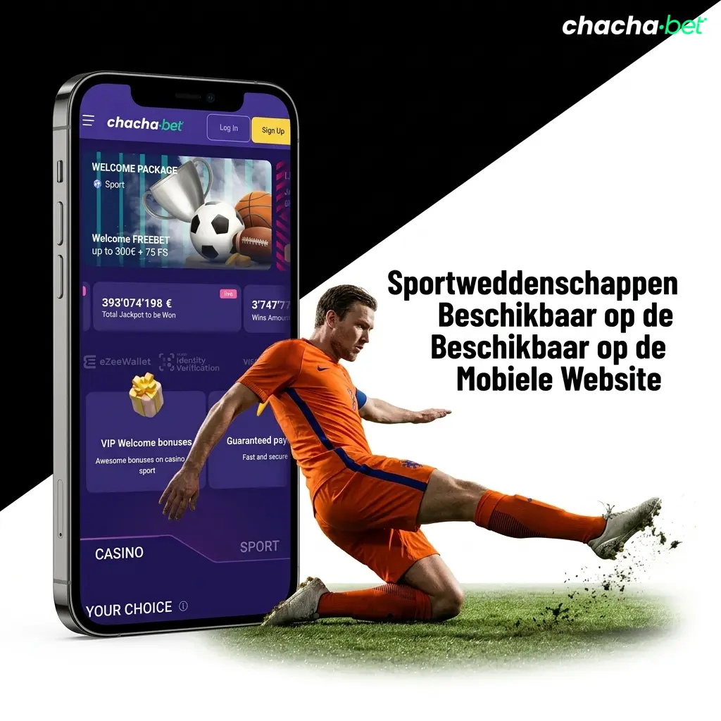 Sportweddenschappen op Chachabet mobiele website: voetbal, tennis, basketbal, F1 en meer sporten beschikbaar