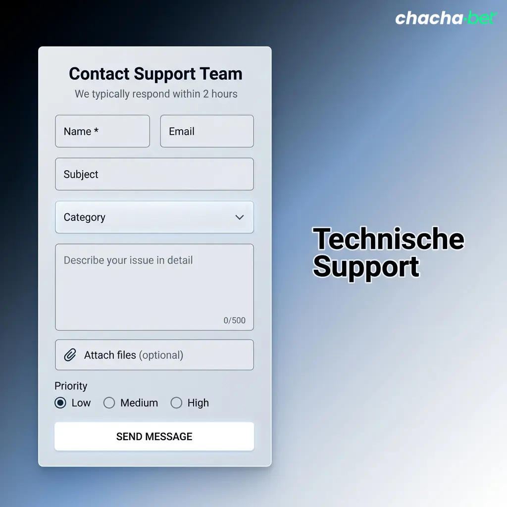 Chachabet technische support team helpt bij inlogproblemen, betalingen en game-issues via livechat of e-mail